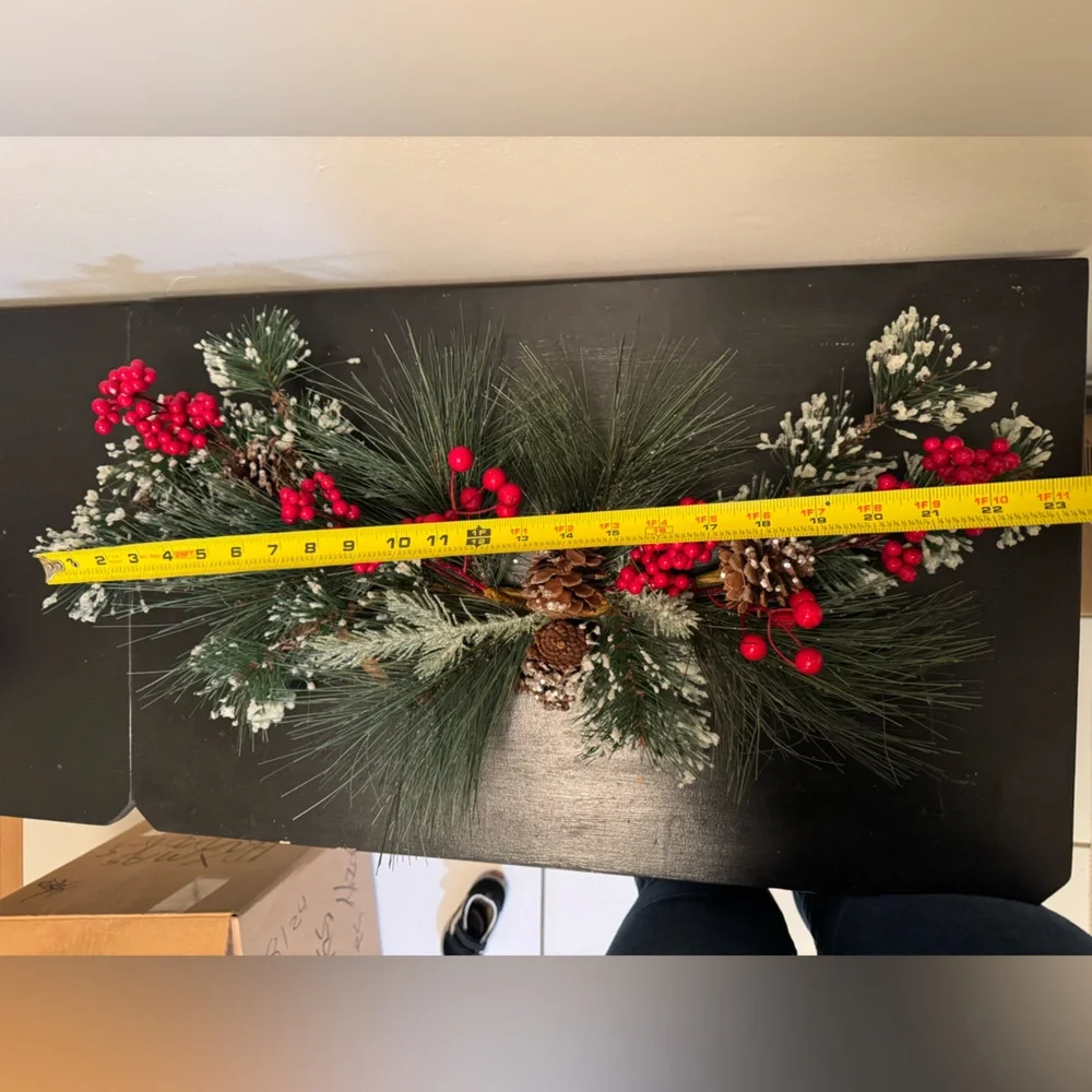 Festive Pine and Berry Holiday Centerpiece